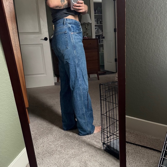 Reformation Val 90s Mid Rise Straight Jeans Blue - Size 29 - Picture 5 of 6